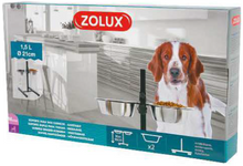 Carica l'immagine nel visualizzatore di Gallery, Supporto regolabile con ciotole Inox