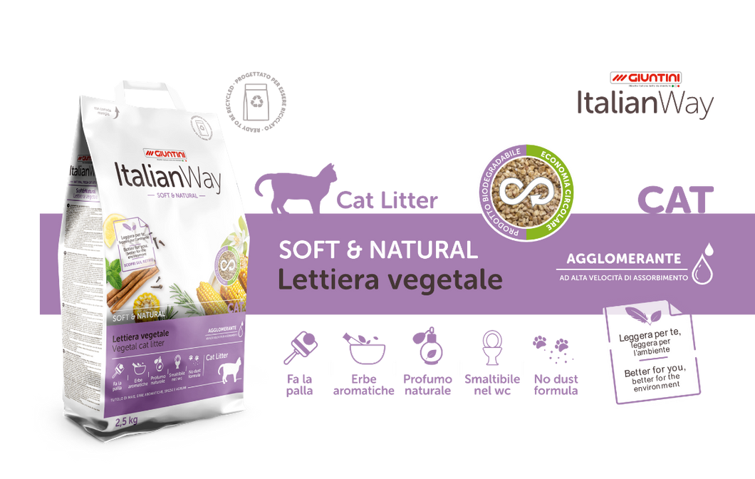 Soft & Natural Lettiera per gatti naturale a base vegetale