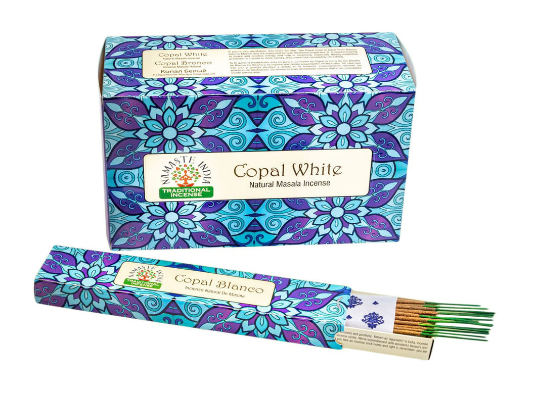INCENSO NATURALE NAMASTE INDIA - COPAL WHITE
