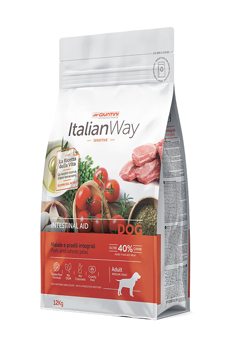 Maiale e piselli integrali Sensitive – Intestinal Aid Adult Medium Maxi